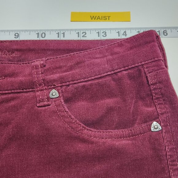 Kut From The Kloth Diana Corduroy Skinny Jeans Womens 4P Red Pants Petite OO02X - Picture 7 of 9